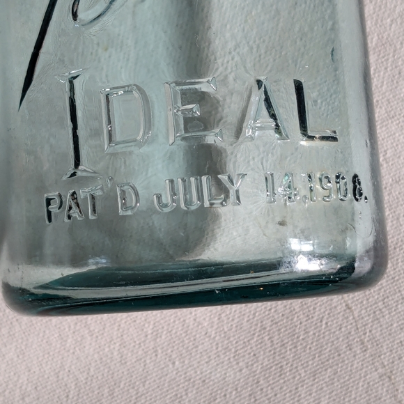 Ball Mason Jars Blue/Aqua lot of 2 PAT D July 14, 1908 pint/quart canning - Picture 11 of 16